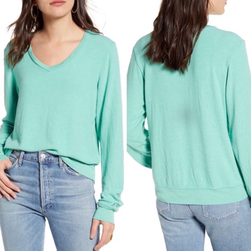 NWT Wildfox Baggy Beach V-Neck Top In Orion